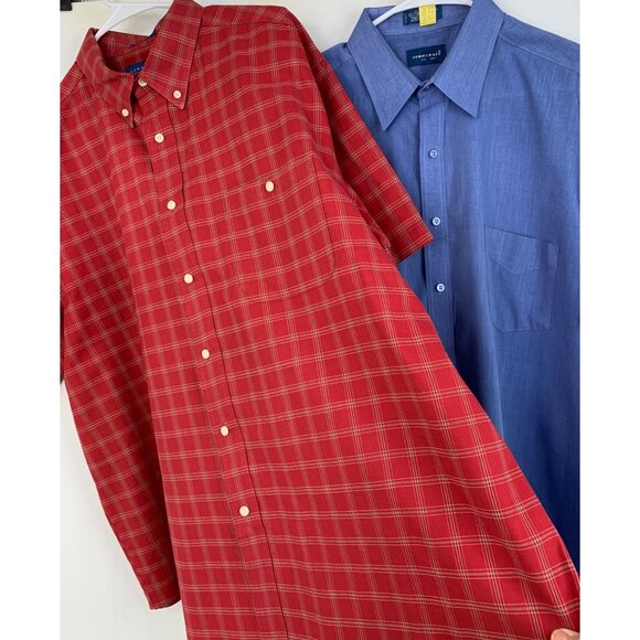 Lot Of 2 VTG Towncraft Button-Down Short Sleeve Shirts XL Cotton Blend 8850 EUC - Picture 9 of 10